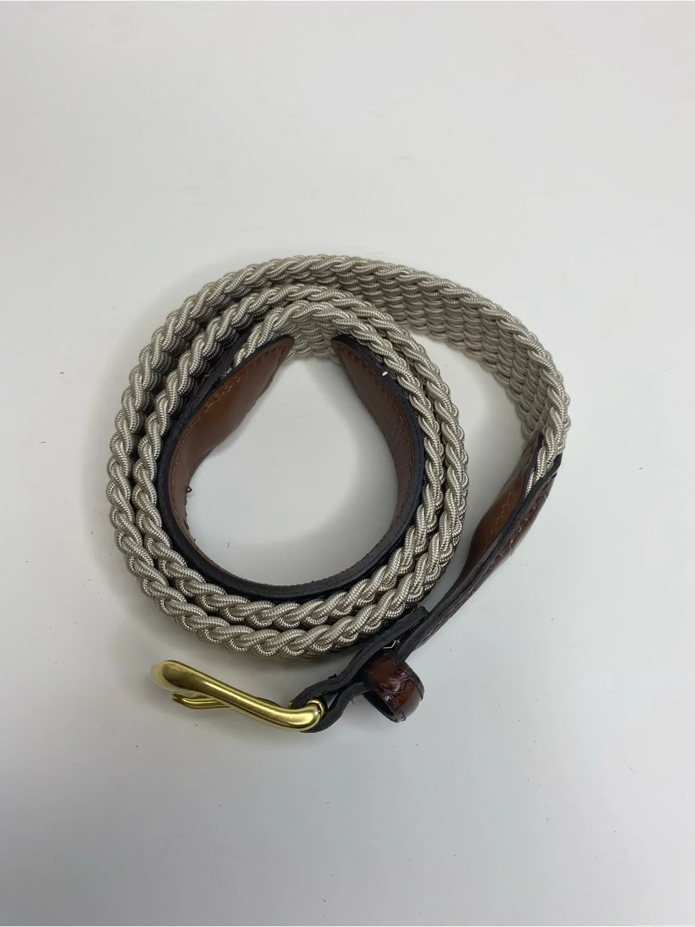 Webbed and embossed Leather Belt Size 36 Preppy Classic Country club